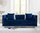 Deep blue 4 seater velvet sofa