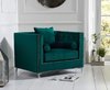 Classic green velvet armchair