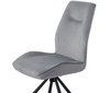 Grey velvet swivel dining chairs - Pair