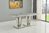 Grey marble / stainless steel dining table and 6 chairs