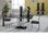Large 150cm black glass dining table and 6 chairs set