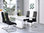 High Gloss White Dining Table with 4 Chairs set