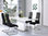 High Gloss White Dining Table with 4 Chairs set