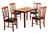 Mahogany Wooden Dining Table and 4 Chairs set