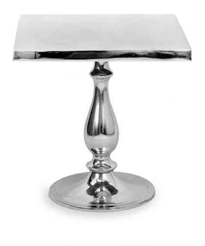 Square side lamp table polished aluminium -ref 2