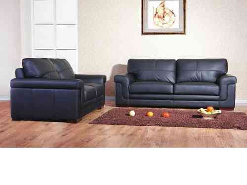 Leather 3+2+1 seater sofa suite mix cream black brown