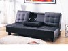 Modern Faux leather sofa bed choices black or brown