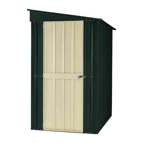 Metal garden shed 8 x 4ft Lean to in green and cream