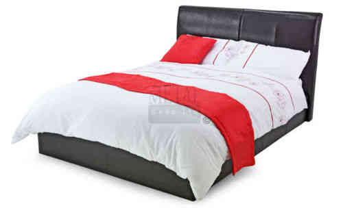Faux leather bed in single, double, king, super