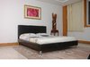 Brown / black faux leather bed in double or king
