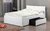 Double White PU faux Leather Bed 2 Drawers