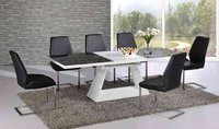 High gloss dining table and 8 chairs