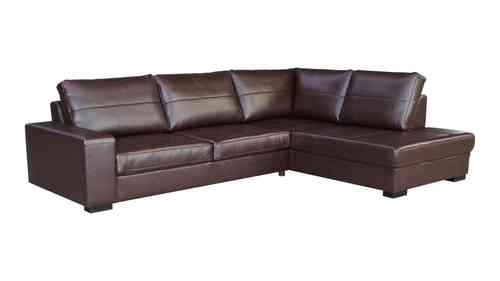 Leather Corner Sofa in Brown or Black