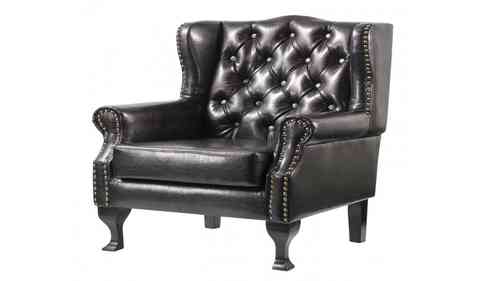 Black, Brown Leather Chair