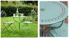 Pale Green Metal Garden Table and Chairs Bistro Set