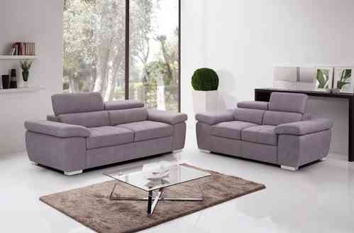 Beige Fabric 2 and 3 Seater Sofa Set