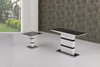 Black Glass with White High Gloss Lamp Table