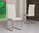 Extendable White High Gloss Dining Table and 4 White Chairs Set
