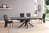 Grey and black stone glass dining table and 8 Chairs