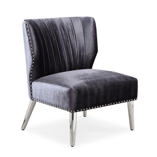 Charcoal Silken fabric chair