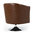 Brown leather match tub chair