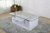 White high gloss and glass coffee table