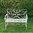 Cream butterfly metal garden bench