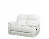 Ivory 2 seater leather recliner sofa