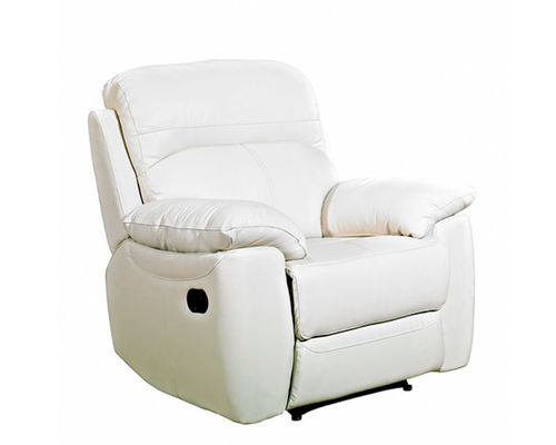 Ivory leather recliner chair