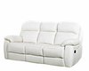 Ivory 3 seater leather sofa