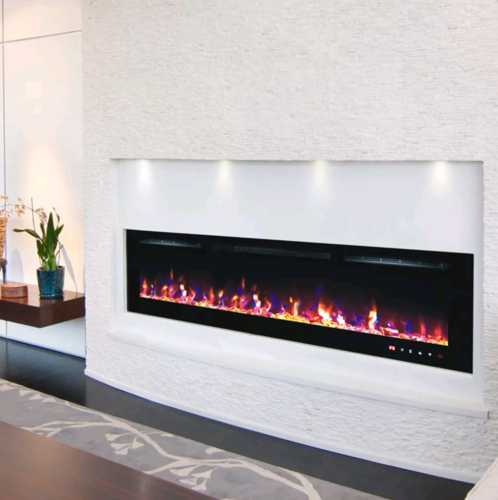 72inch wall mounted electric LED fire