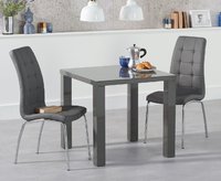 High gloss dining table and 2 chairs